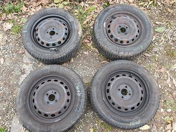 8 gomme 185/65 R15 (cerchioni+4stagioni+4invernali