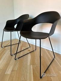 Coppia di poltroncine lady B slitta nere di Scab