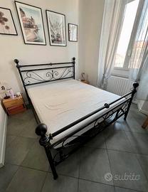 Struttura letto matrimoniale 160x190 ferro battuto