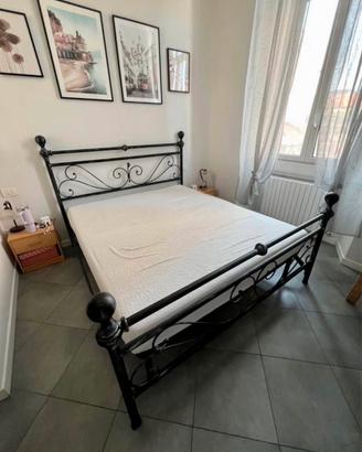Struttura letto matrimoniale 160x190 ferro battuto