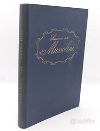 Libro Souvenirs sur Mussolini Paul Gentizon 1958
