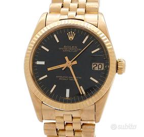 Rolex Date Just 31 Vintage 6827 Oro Giallo Black