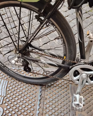 Bicicletta Ibrida 29" ammortizzata ant. 18 marce