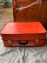 Valigia Rigida Vintage Anni '70 Arancione