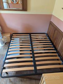 Struttura letto metallo e legno 190 x 160 x 32 cm