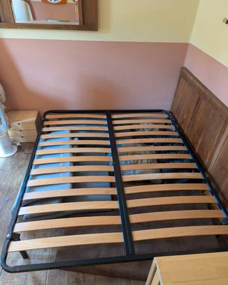 Struttura letto metallo e legno 190 x 160 x 32 cm