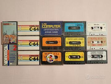 Commodore 64 cassette con giochi C64 + Joystick