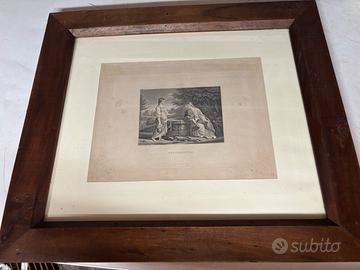 Quadro vintage Cristo e la Samaritana