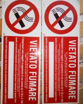 Cartello vietato fumare