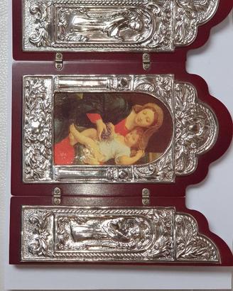 Trittico Sacro "Madonna dell'Uva" in Argento 925 e