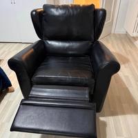 POLTRONA IN PELLE ALLUNGABILE