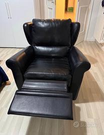 POLTRONA IN PELLE ALLUNGABILE