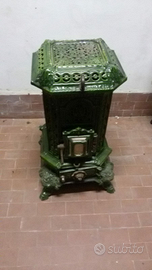 Stufa ghisa Nanquette Aisne 800 900 smalto verde