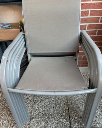 6 sedie da giardino impilabili – da sistemare