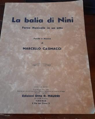 La balia di Ninì farsa musicale in un atto di Marc