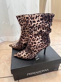 Stivali tacco Primadonna leopardati