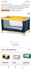 Lettino da campeggio Hauck giallo e blu
