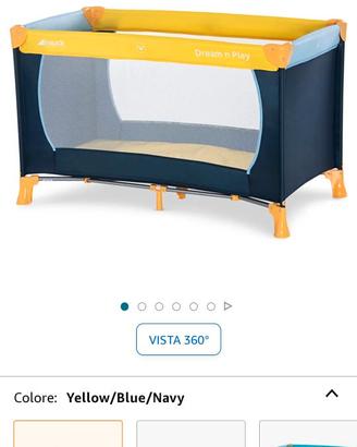Lettino da campeggio Hauck giallo e blu