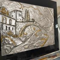 Quadro Argento 996 con lastra paesaggio 