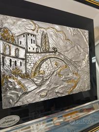 Quadro Argento 996 con lastra paesaggio 