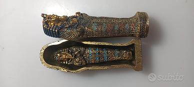 Sarcofago Egizio con Mummia - Statuetta Decorativa
