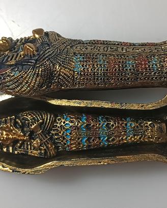 Sarcofago Egizio con Mummia - Statuetta Decorativa