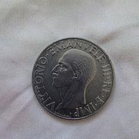moneta Vittorio Emanuele III 1 lira 1942