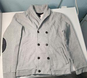 cardigan grigio con bottoni taglia m