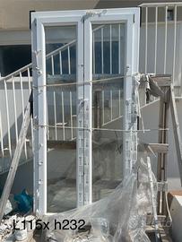 Infisso 1 porta finestra nuovo completo di telaio