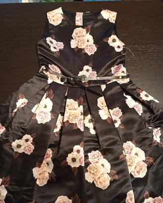abito elegante in raso con cinturina  sarabanda