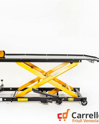 Ponte moto sollevatore con pompa a pedale GIALLO
