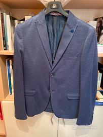 Havana & Co giacca uomo blu micro fantasia tg 48 M