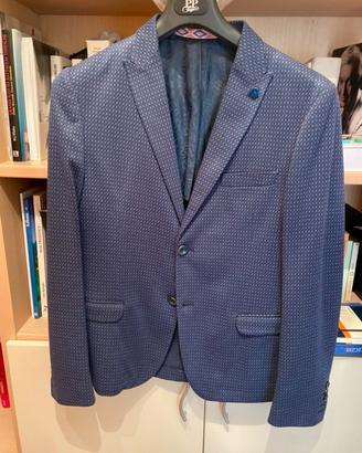 Havana & Co giacca uomo blu micro fantasia tg 48 M