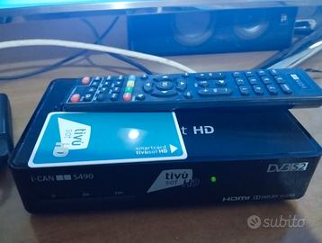 TVSAT  I-CAN S490 CON TESSERA ATTIVA