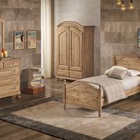 Camera da letto in legno di abete massello