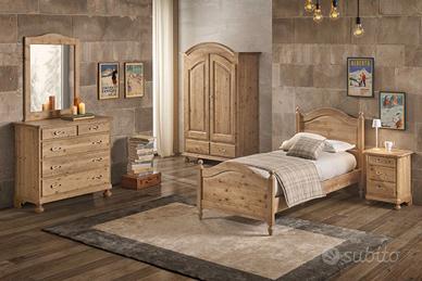 Camera da letto in legno di abete massello