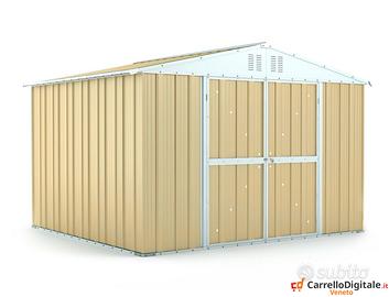 Box capanno giardino Acciaio 327x269 beige