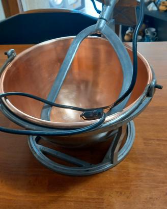 Paiolo elettrico per polenta in rame vintage 