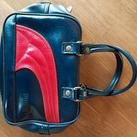 Borsa vintage marca Puma, blu e rosso