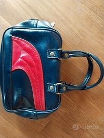 Borsa vintage marca Puma, blu e rosso