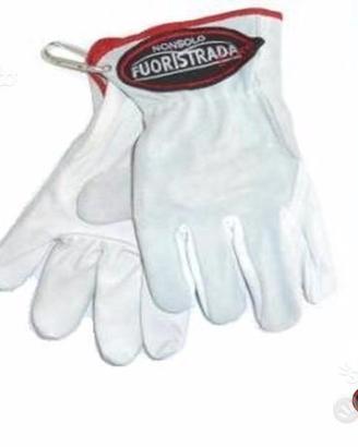 Coppia di Guanti in Pelle con Moschettone