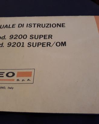 Manuale e Schema proiettore 16mm Fumeo 9200 super