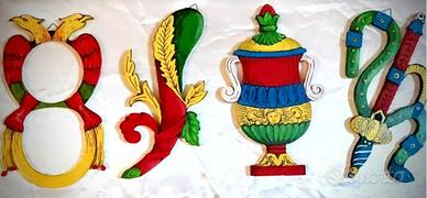 Assi napoletani e sesterzi romani - dipinti a mano