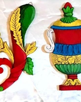 Assi napoletani e sesterzi romani - dipinti a mano