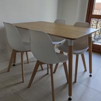 Tavolo da pranzo + 4 sedie design nordico