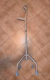 Stampella bastone quadripode stabile e sicuro