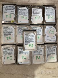 Lotto HDD 2,5 SATA Testati 13 Pezzi