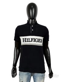 Polo Tommy Hilfiger Uomo Nero Cotone Taglia S
