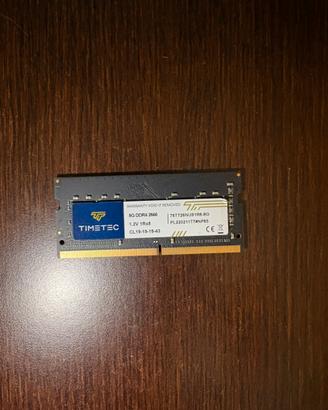 8GB RAM ddr4 sodimm 2666MHz TimeTec 1Rx8