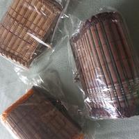 Set 3 portamonete rigidi in vimini